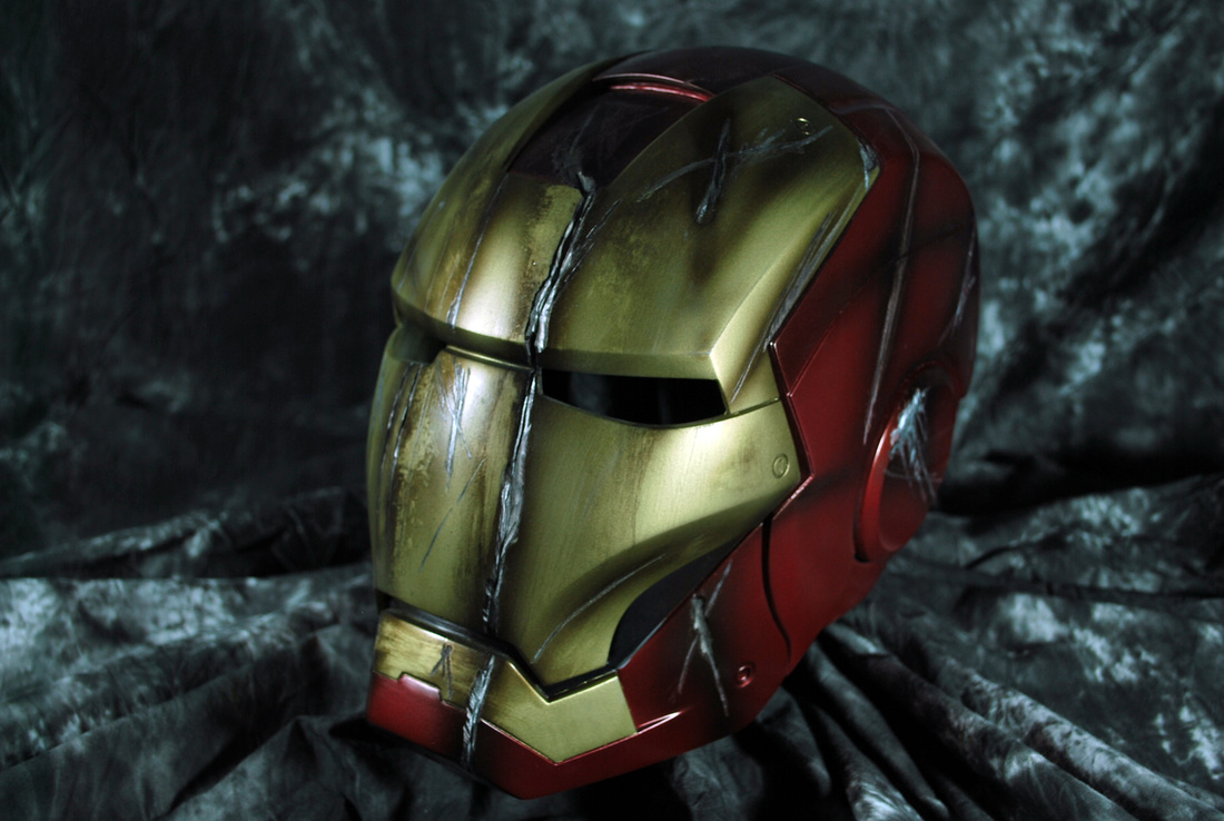 "Iron Man" (MK3) Battle Damaged helmet.